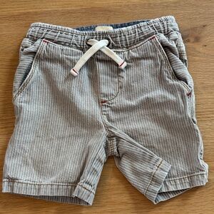 Mini Boden Striped Gray Kids Shorts